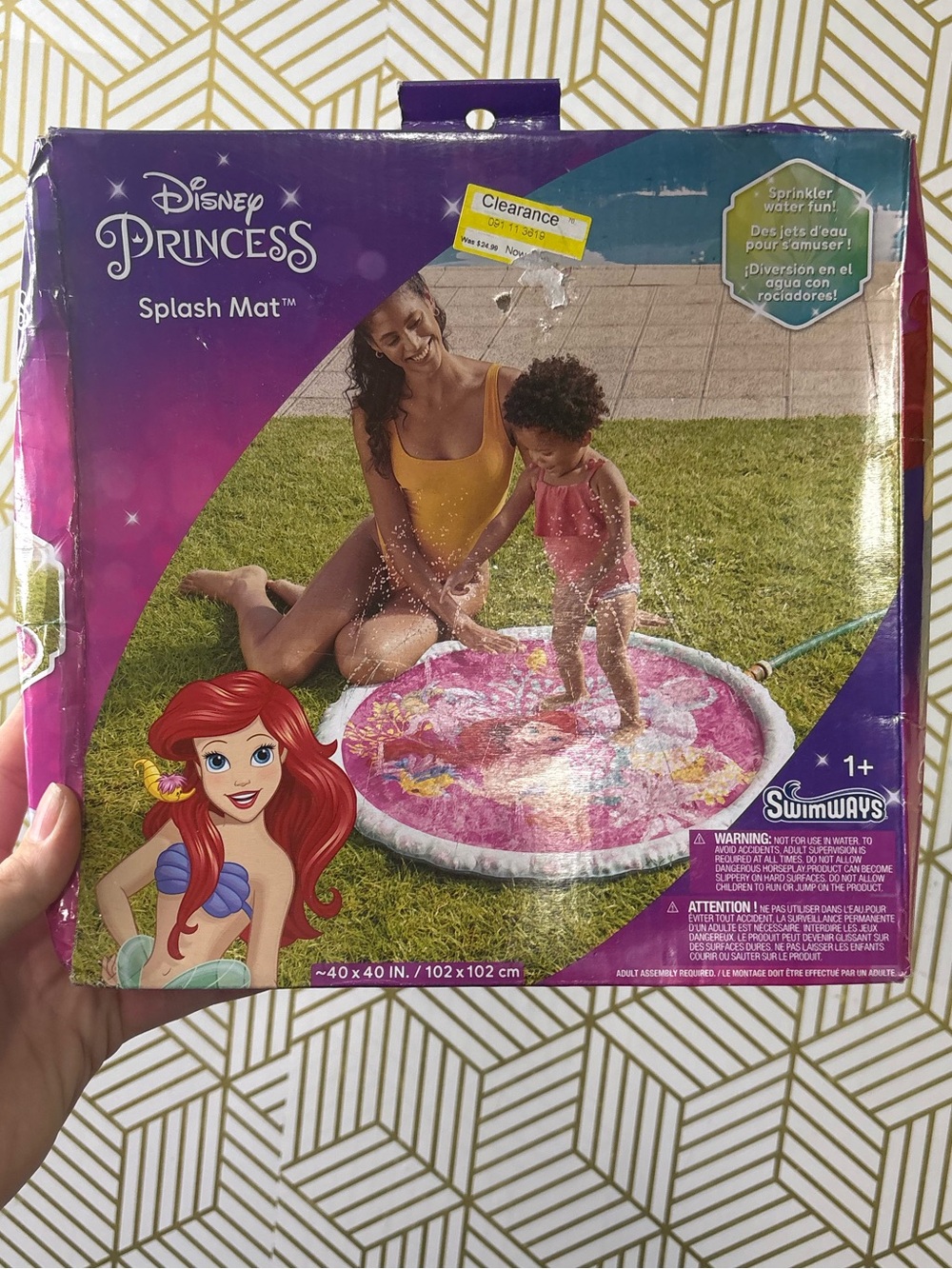 Disney Princess Ariel Purple and Pink Splash Mat